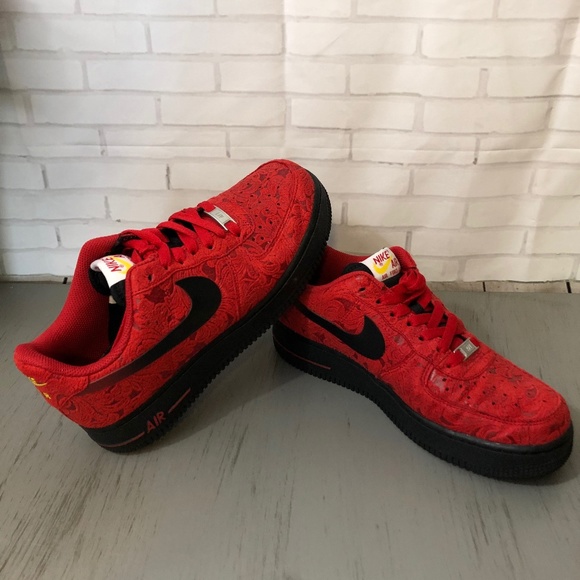 nike air force 1 red paisley